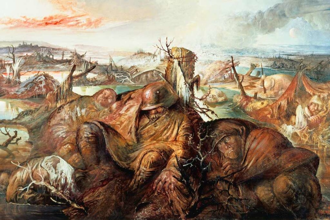Die Schlacht in Flandern aus der Sicht des Malers Otto Dix.  | Foto: Jrg P. Anders