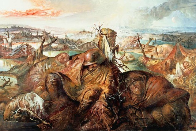 Die Schlacht in Flandern aus der Sicht des Malers Otto Dix.  | Foto: Jrg P. Anders