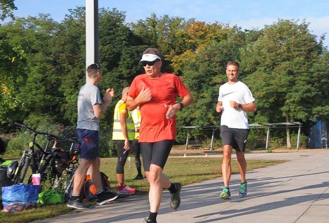 Am 11. September 2021 fand der erste Parkrun im Weiler Dreilndergarten statt.  | Foto: Regine Ounas-Krusel