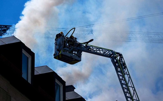 Die Drehleiter ist eines der wichtigst...it intensiv auf der Suche nach Ersatz.  | Foto: Sven Hoppe (dpa)