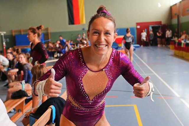 Einfach happy. Sabine Storz holt sich ...mpf erneut den deutschen Meistertitel.  | Foto: privat