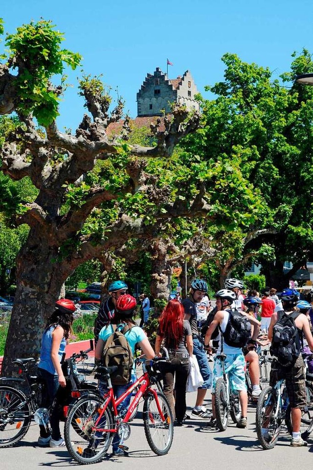 Radfahrer in Meersburg  | Foto: bodenseebilder.de (imago)