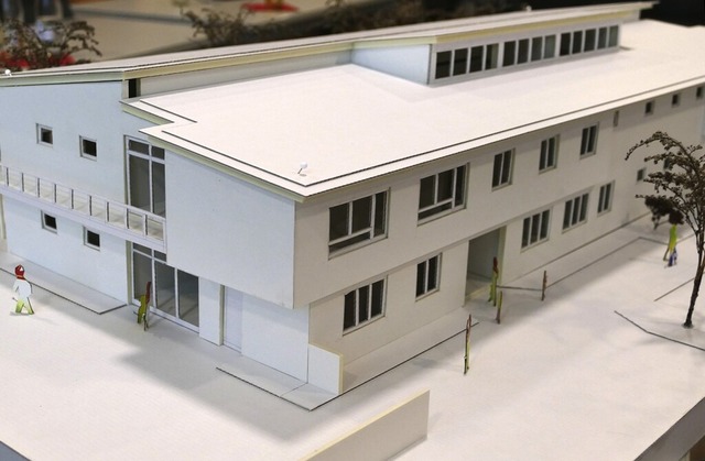Der Neubau im Modell von Architekt Roland Bttcher  | Foto: Victoria Langelott