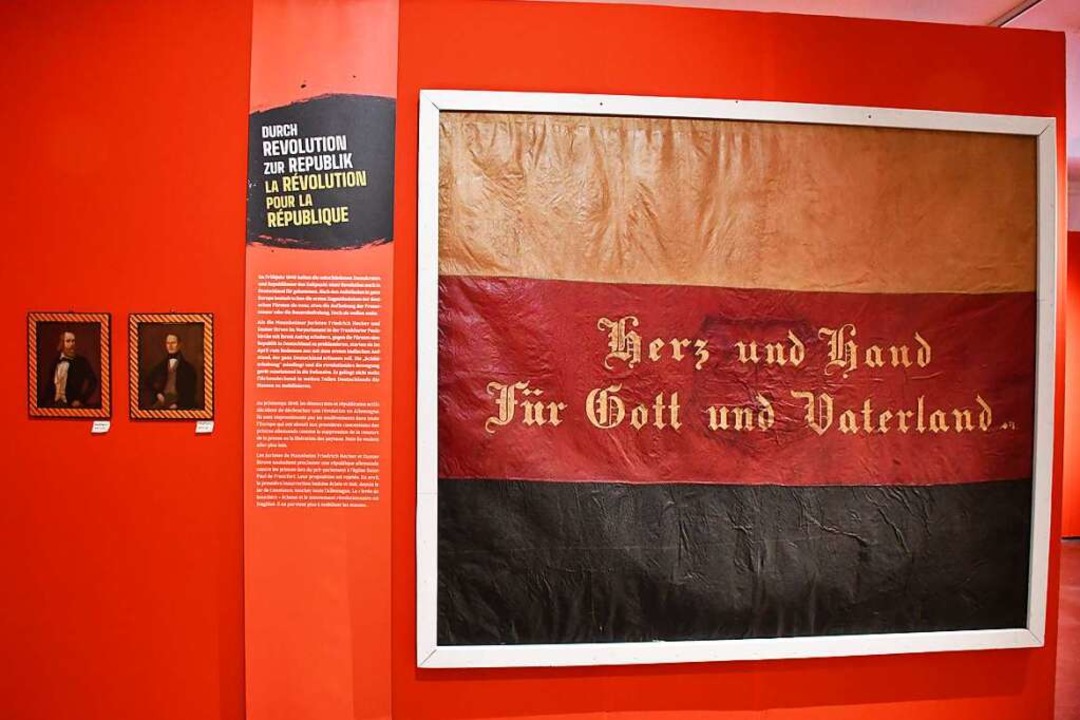 Die Fahne der Lörracher Bürgerwehr in den &#8222;deutschen Farben&#8220;  | Foto: Barbara Ruda