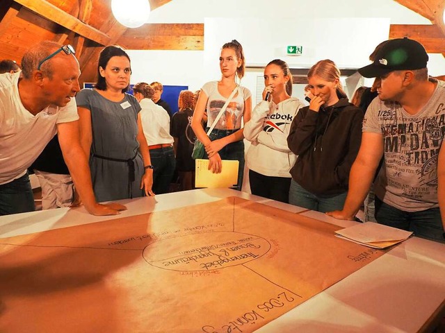 Kanderns Jugend im Gesprch: An den Thementischen wurde eifrig diskutiert.  | Foto: Herbert Frey