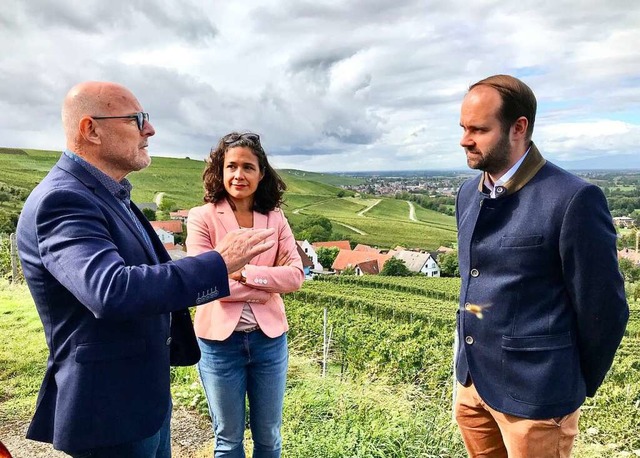 Landes-Verkehrsminister Winfried Herma...tag in den Weinbergen bei Leutersberg   | Foto: Michael Drfler