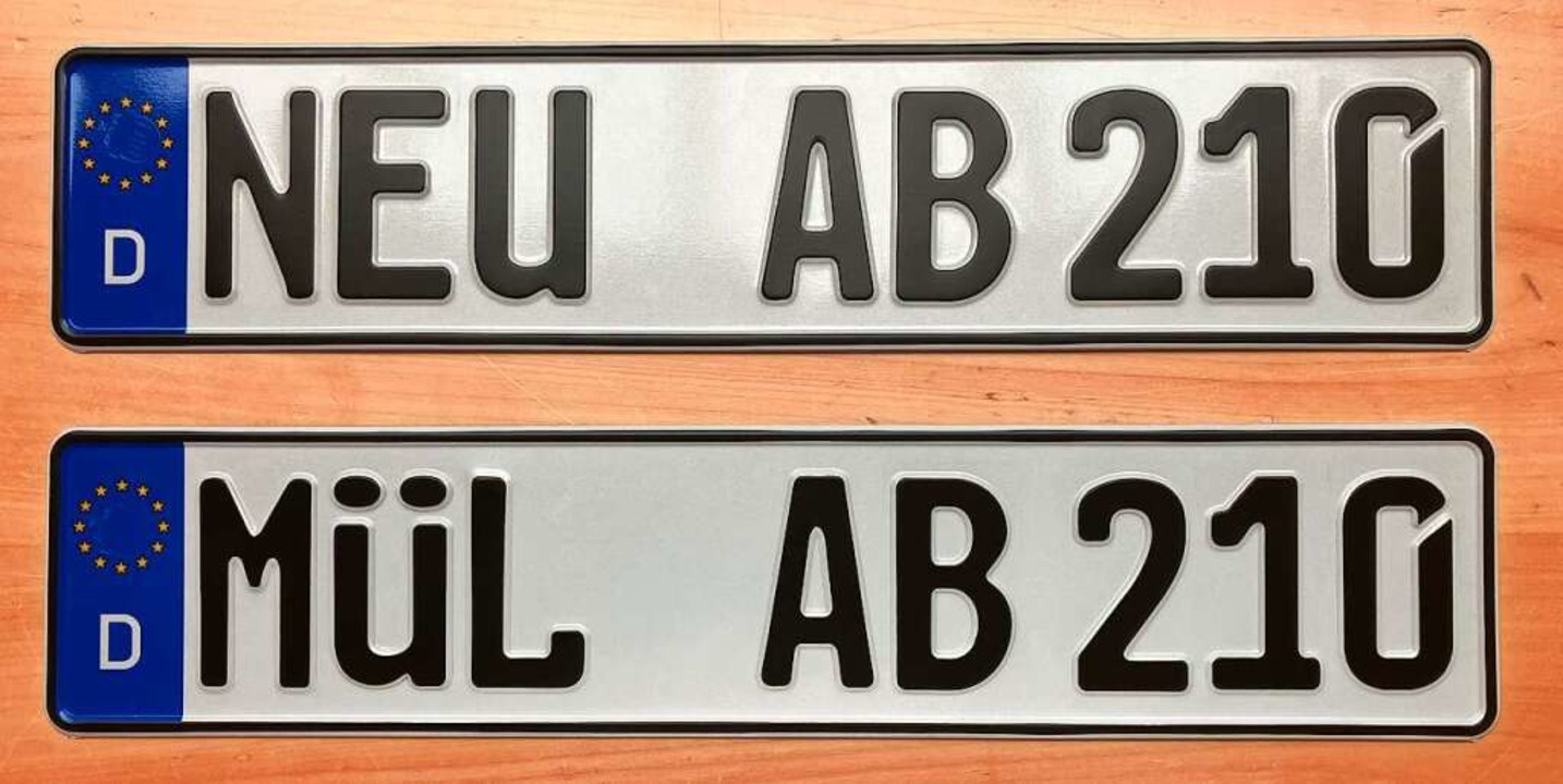 Vom 2. Oktober an können Fahrzeuge im ...zeichen NEU und MÜL zugelassen werden.  | Foto: Matthias Fetterer
