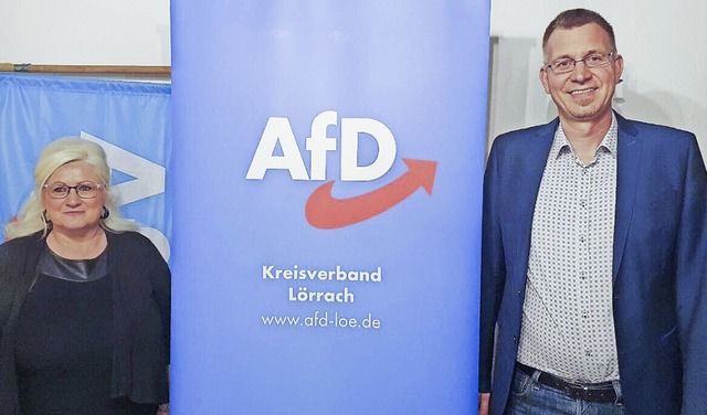 Beate Singer und Michael Blos stehen dem neuen AfD-Stadtverband Rheinfelden vor.  | Foto: Nils Schmidt