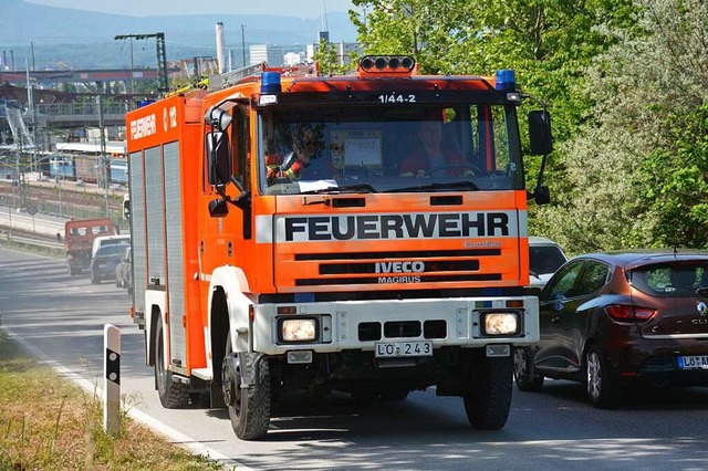 Die Weiler Feuerwehr im Einsatz  | Foto: Hannes Lauber