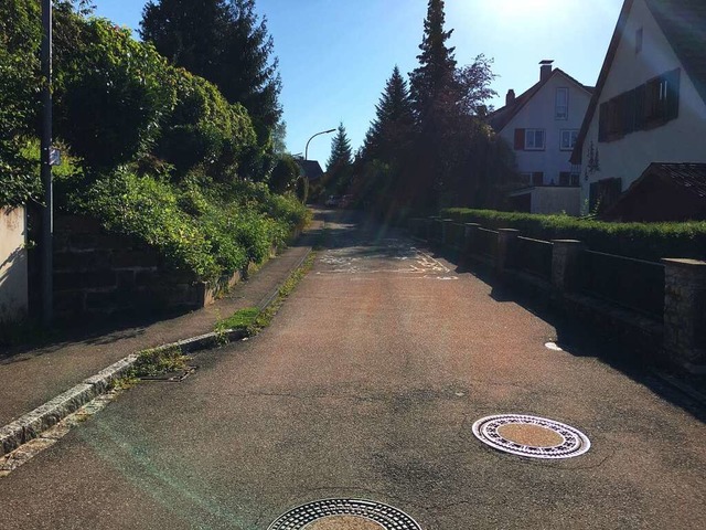 Der Bannweg in Steinen-Ost soll einen ...d die aktuelle Fahrbahn etwas verengt.  | Foto: Ingenieurbro  Leppert