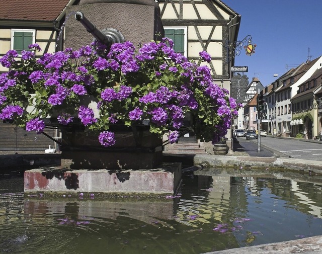 Normales Leitungswasser fliet in den Brunnen in der Endinger Innenstadt.  | Foto: Martin Wendel