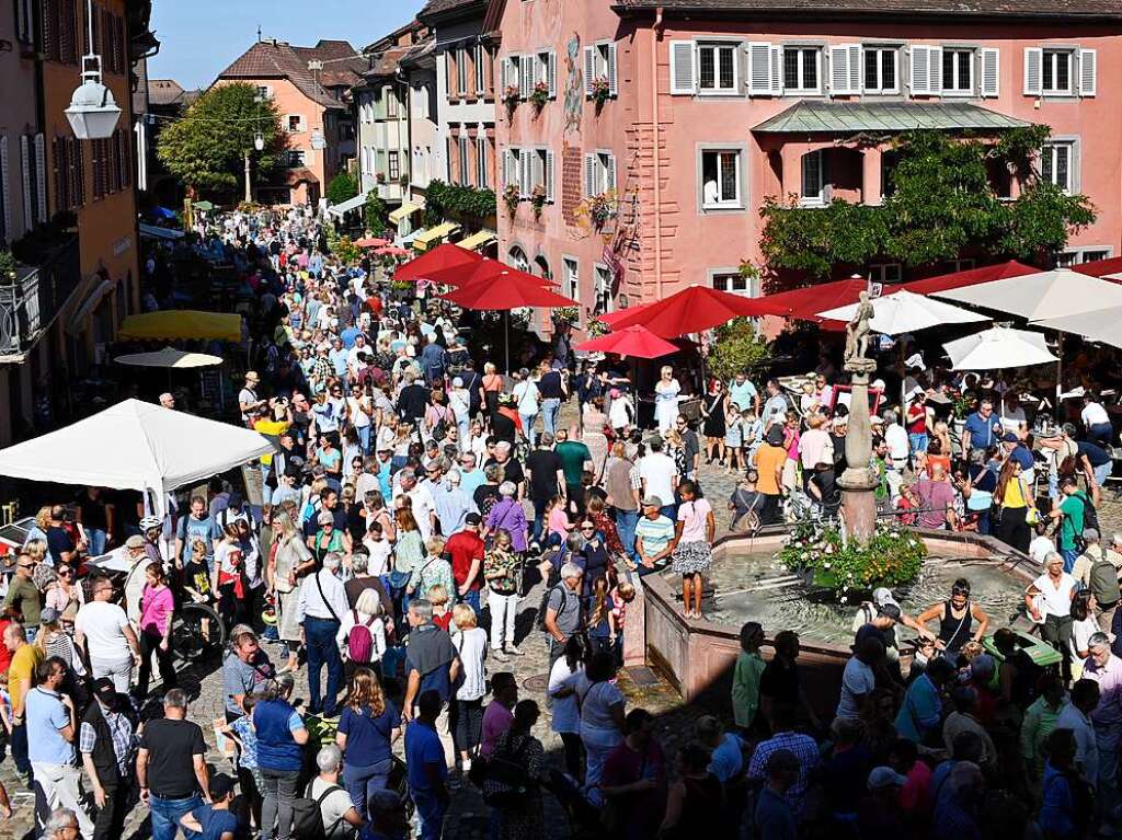 Magische Tiere, sommerliche Temperaturen: Staufen platzte beim verkaufsoffenen Sonntag aus allen Nhten.