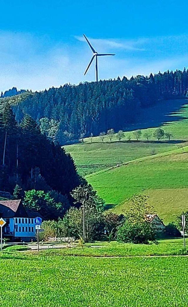 Windkraftanlage oberhalb von Siegelau, auf Freimter Gemarkung.  | Foto: Tobias Winterhalter