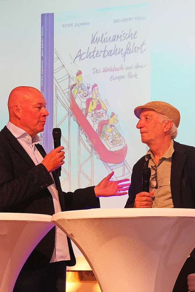 Hans-Albert Stechl (links) und Peter Gaymann bei der Buchvorstellung  | Foto: Michael Saurer