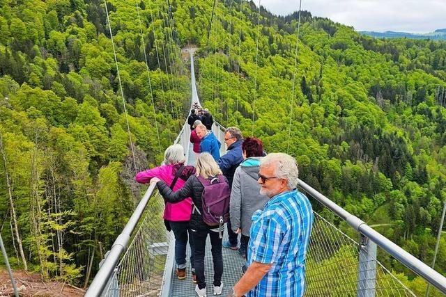 Beschilderung der Hngebrcke ber den Todtnauer Wasserfall lsst auf sich warten