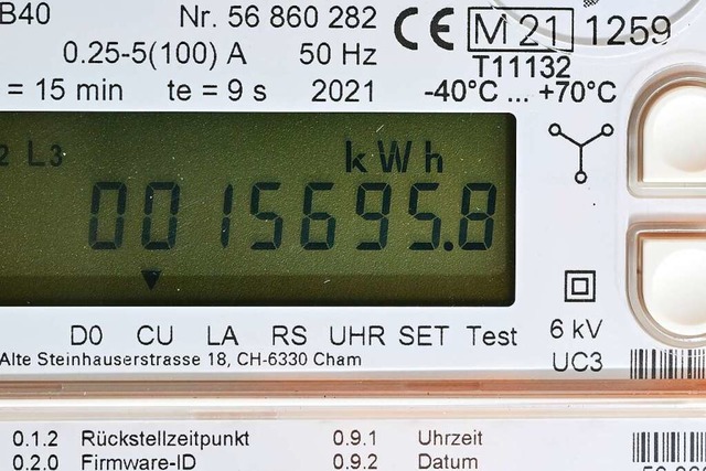 Der Strom-, Gas- und Wasserverbrauch d... den Stadtwerken in Rechnung gestellt.  | Foto: Patrick Pleul (dpa)