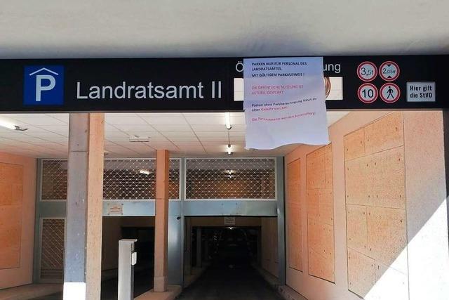 Tiefgarage unter dem neuen Landratsamt in Lrrach ist fr die ffentlichkeit noch gesperrt