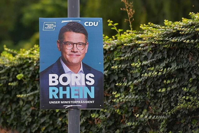 Der Amtsinhaber Boris Rhein (CDU) liegt in den Umfragen klar vorne.  | Foto: IMAGO/Blatterspiel