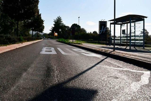 Wellen im Asphalt auf der B34 in Grenzach gefhrden Zweiradfahrer