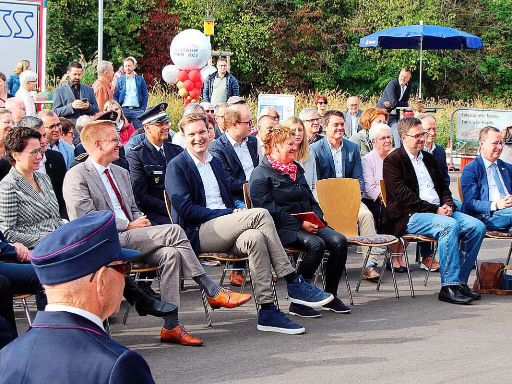 Die Ehrengste saen beim Festakt in der ersten Reihe.