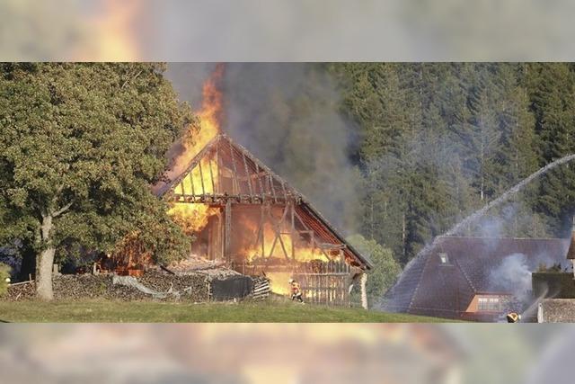 Bauernhof im Schwarzwald brennt nieder