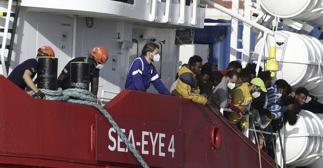 Die Retter von Sea-Eye gehren zu den drei gefrderten Organisationen.  | Foto: Alberto Lo Bianco (dpa)