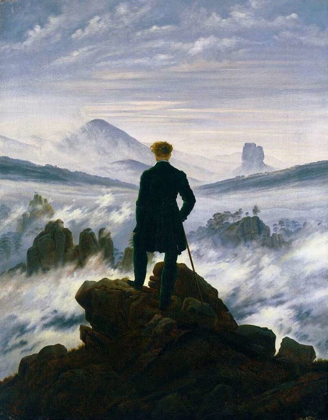 Schlsselwerk: der &#8222;Wanderer ber dem Nebelmeer&#8220;  | Foto: Caspar David Friedrich, Wanderer ber ...ebelmeer, um 1817Hamburger Kunsthalle