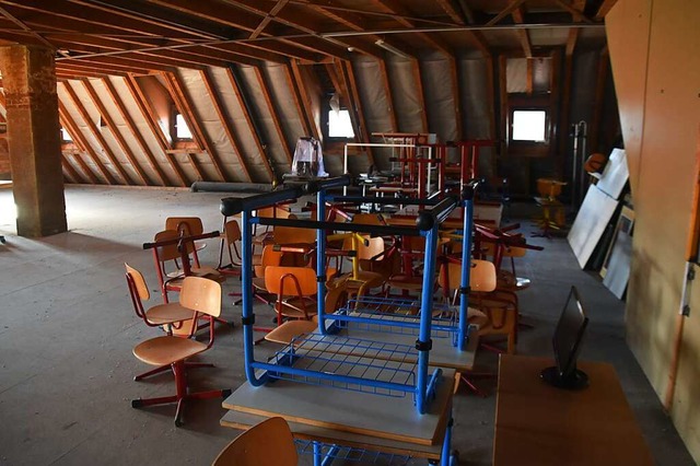 Der Dachboden der Hebelschule, hier au...erefrei ist der Saal allerdings nicht.  | Foto: Nicolai Kapitz