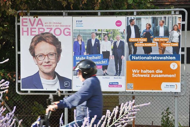Wahlplakate in Riehen  | Foto: Daniel Gramespacher
