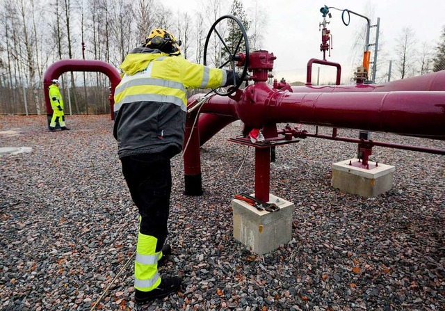Dieses Foto vom 5. November 2019 zeigt...or-Pipeline in Inga (Inkoo), Finnland.  | Foto: MIKKO STIG (AFP)
