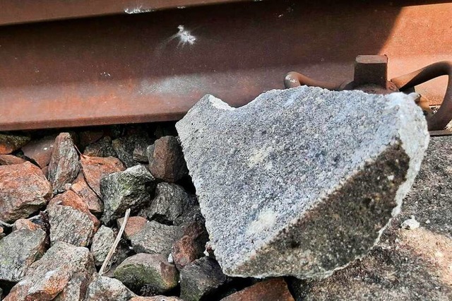 Auf den Gleisen der Regio S-Bahn werde...en immer wieder Betonplatten abgelegt.  | Foto: Bundespolizei Weil am Rhein