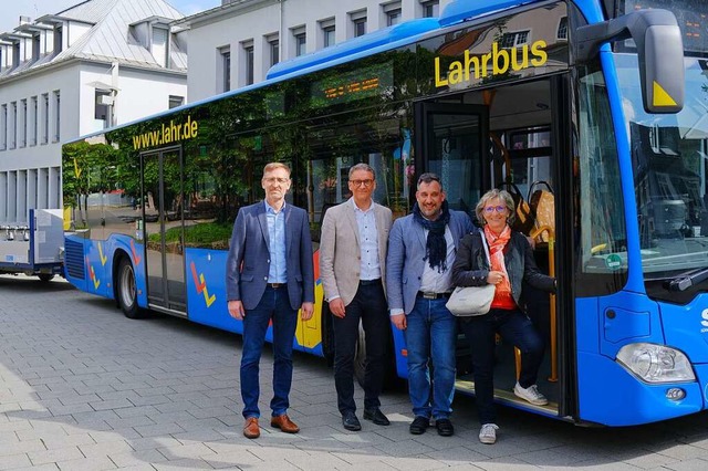 Der Lahrbus verbindet Lahr mit Erstein im Elsa.  | Foto: Sophia Kaiser