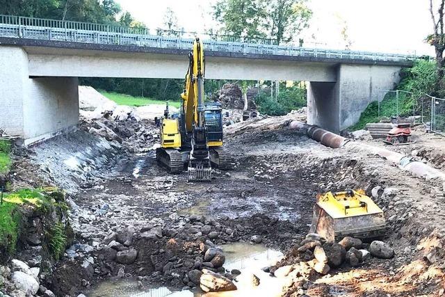 Umweltschtzer kritisieren Bauarbeiten in der Brugga in Oberried