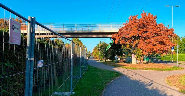 Entlang der Hecke unter der Fugngerb...llt, um Fallen und Kder zu schtzen.   | Foto: Mark Alexander