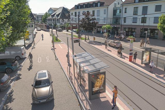 Visualisierung der Straßenbahntrasse sorgt in Gundelfingen für Diskussionen