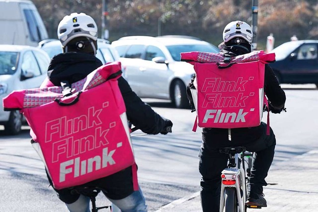 In Freiburg nicht mehr zu sehen: Auslieferer von Flink  | Foto: Sebastian Kahnert (dpa)