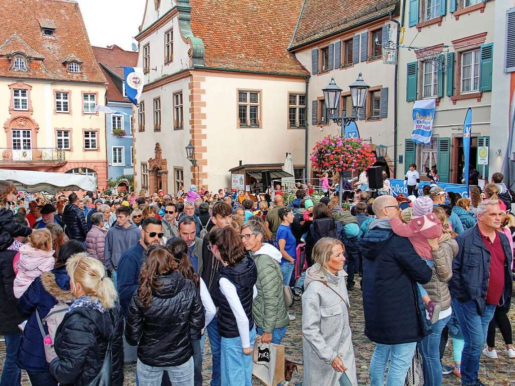 Viele Besucher drngten sich am Sonntagnachmittag auf dem Marktplatz.