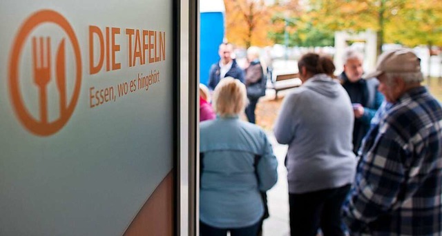 &#8222;Essen, wo es hingehrt&#8220; s...pt die Waren fr die Tafeln zunehmend.  | Foto: Patrick Pleul (dpa)