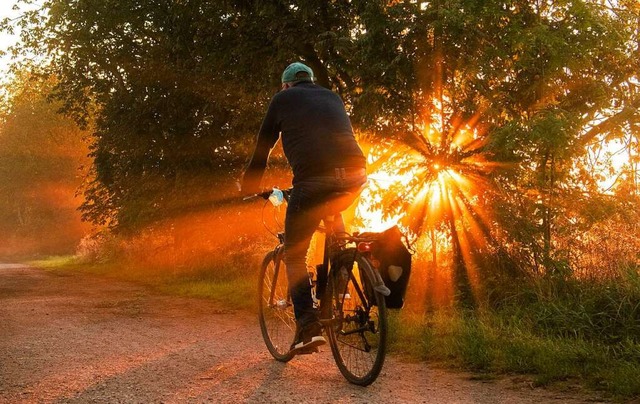 Fr Radfahrer war das warme Wetter im ...itzer dagegen nicht, weil Regen fehlt.  | Foto: Julian Stratenschulte (dpa)