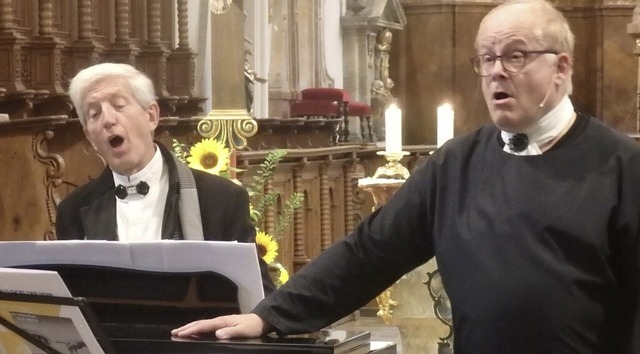 Der Bariton und Pianist Berthold Posse...8220; in der Pfarrkirche St. Trudpert.  | Foto: Bianca Flier