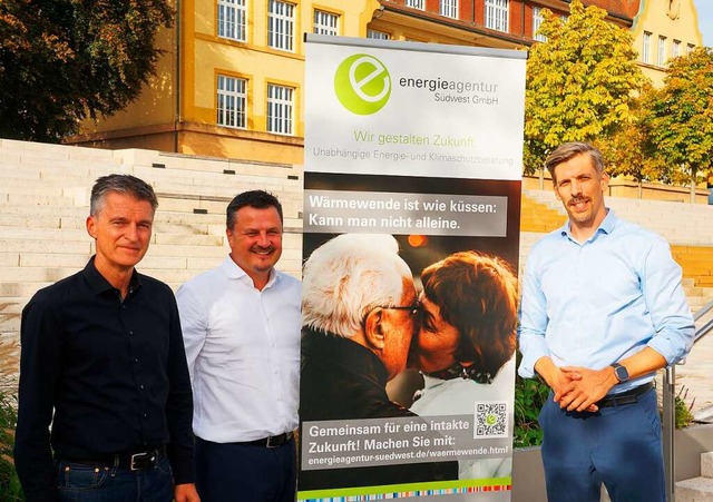 Der Murger Klimaschutzmanager Frank Ph...on links) werben fr Klimaneutralitt.  | Foto: Reinhard Herbrig