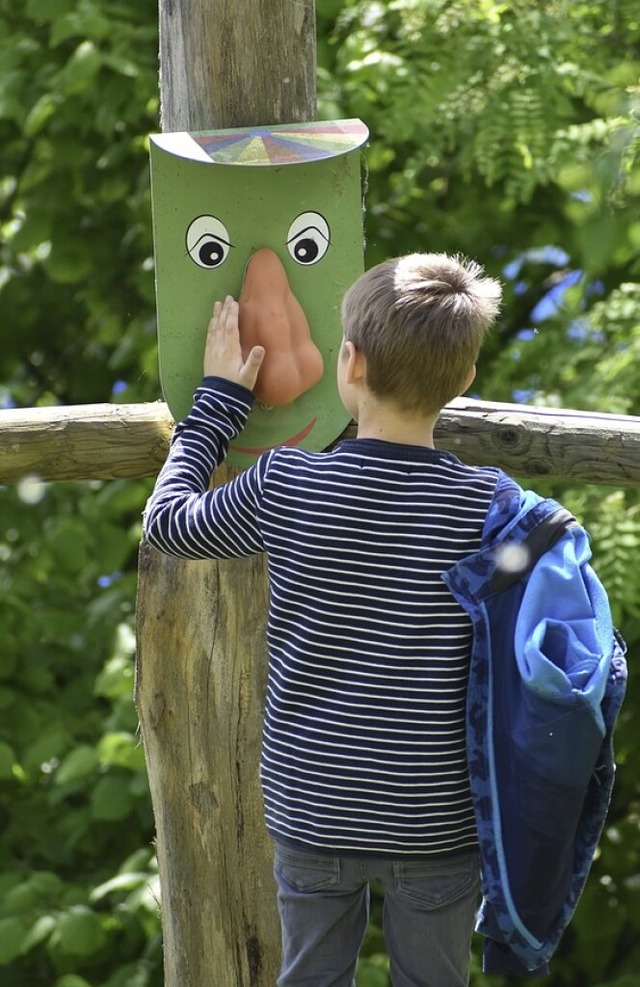 Was ist da? Kinder entdecken den Klimawandelgarten  | Foto: Silke Kohlmann