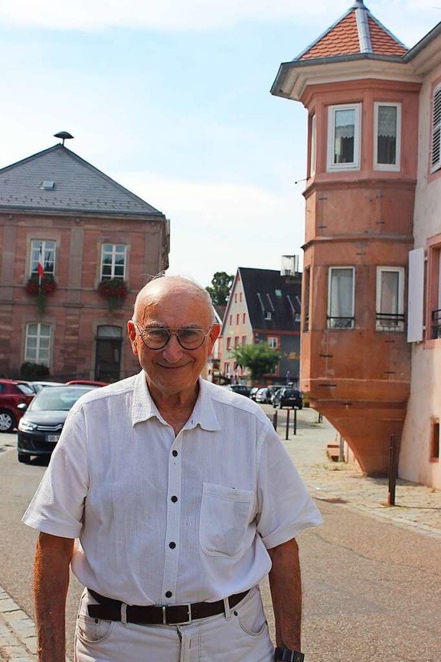 Francis Dreyfuss in seinem Heimatort V...lich fr die Partnerschaft mit Elzach.  | Foto: Bernd Fackler
