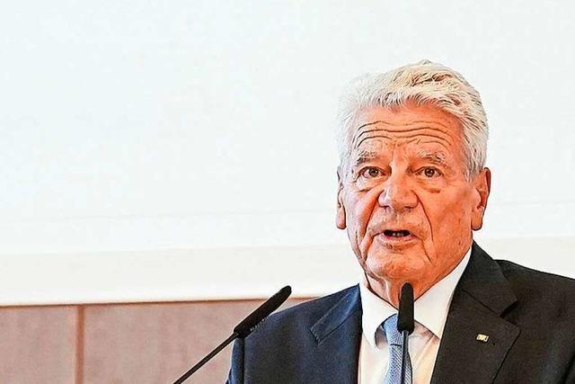 Altbundesprsident Gauck in Mannheim: 