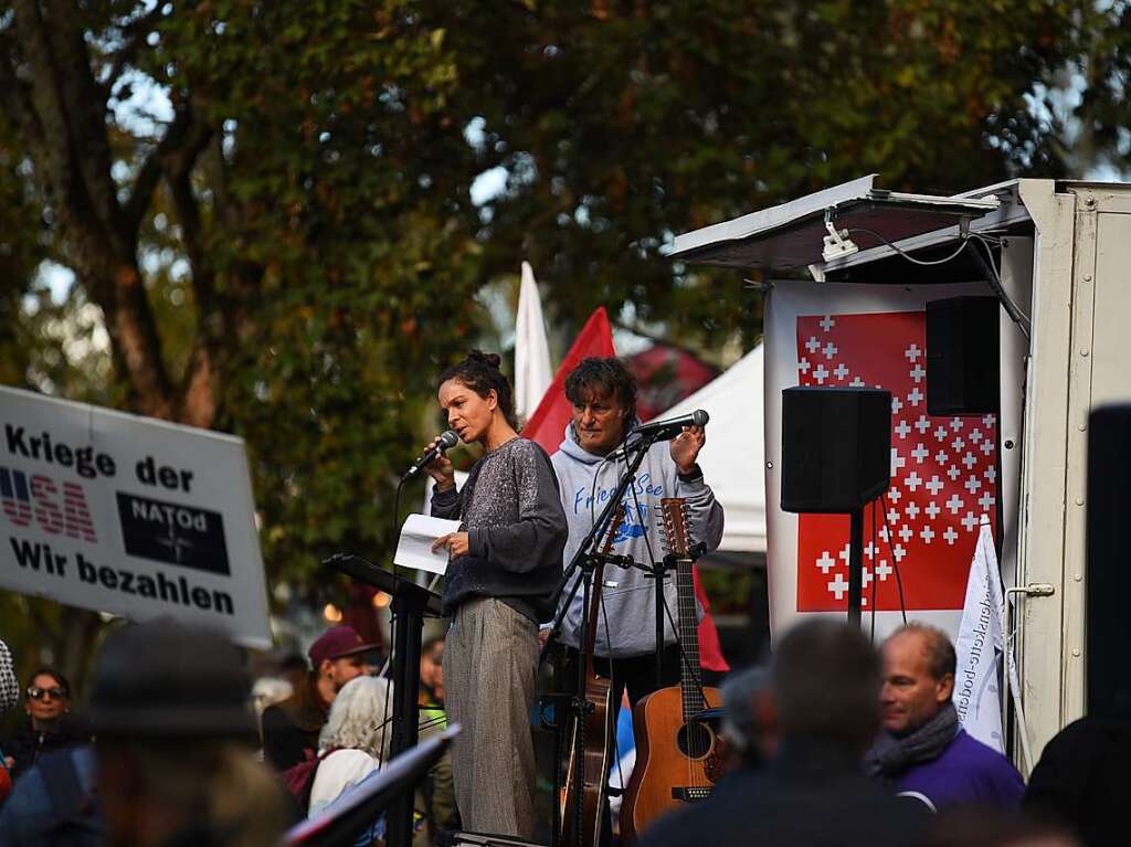 Demonstration und Gegenkundgebung in Weil am Rhein