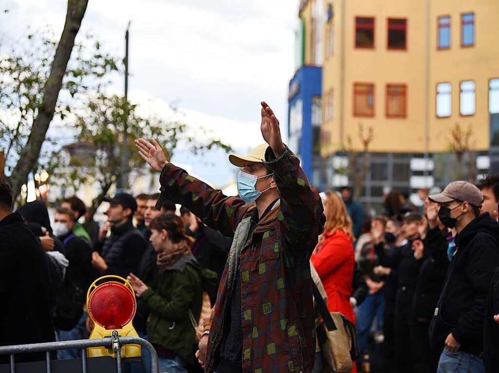 Demonstration und Gegenkundgebung in Weil am Rhein