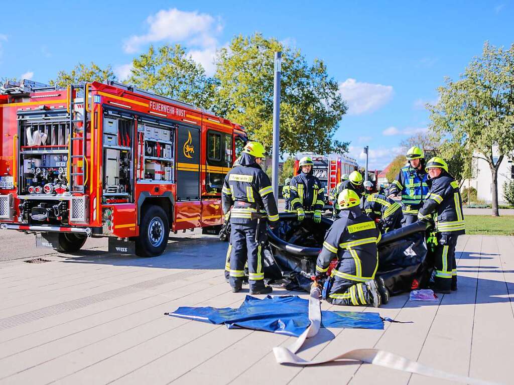 Groe Raumschaftsbung der Feuerwehr Rust mit den Feuerwehren Kappel-Grafenhausen, Ringsheim, Ettenheim und Mahlberg