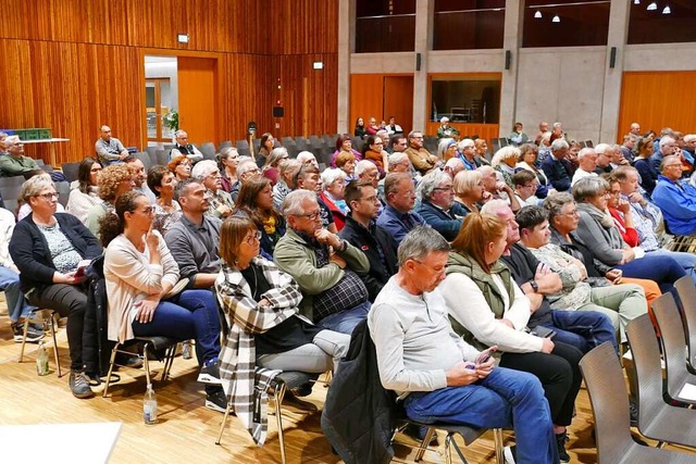 Gut 100 Interessierte verfolgten am Mo...ie Sitzung in der Halle im Brgerpark.  | Foto: Mark Alexander