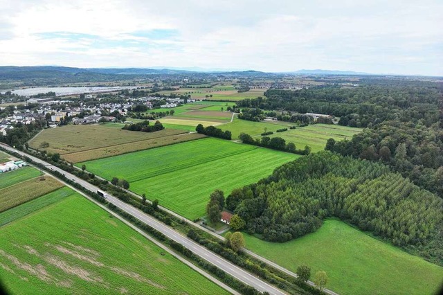 Auf dem Gelnde in der Mitte soll das ...es Reitvereins und des Fuballvereins.  | Foto: Stadt Lahr