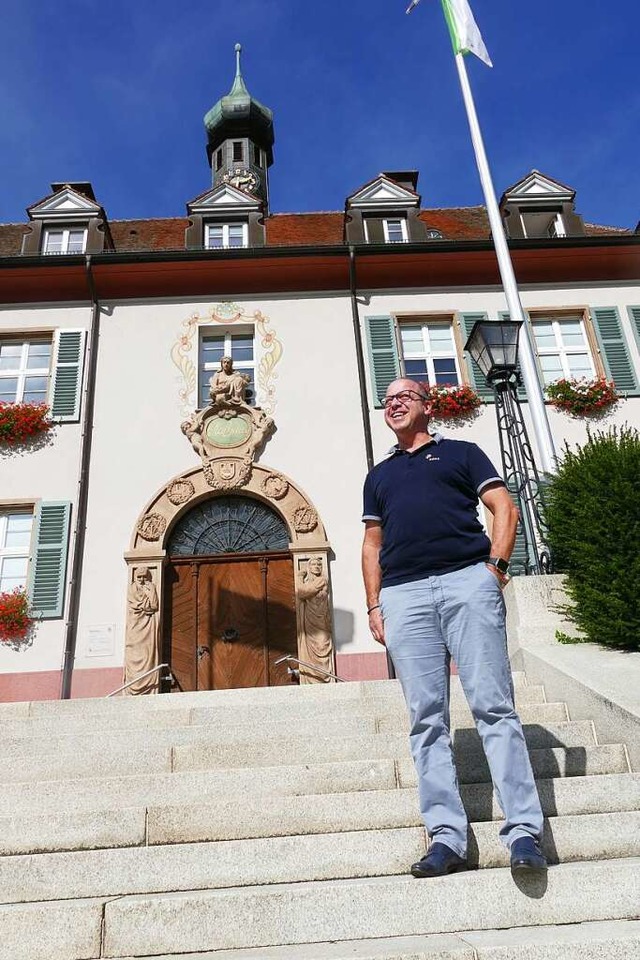 Patrick Weichert zieht in ein neues Ra...211; diesmal jedoch als Brgermeister.  | Foto: Frank Schoch